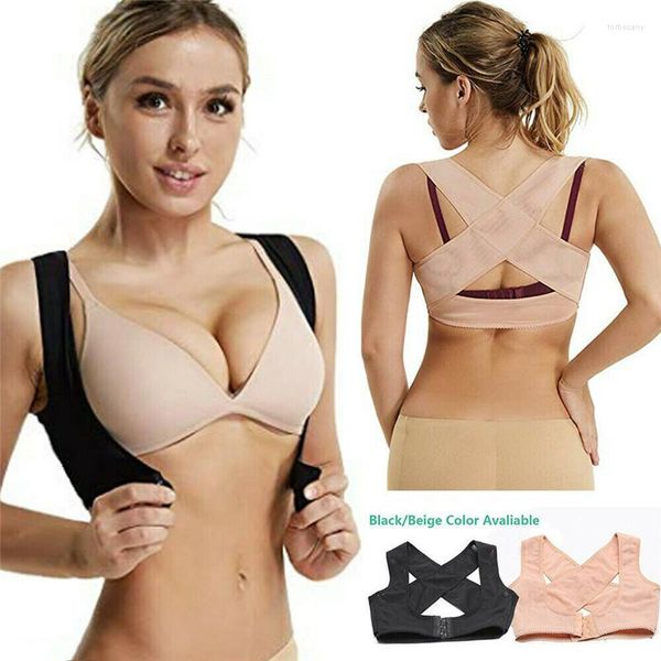 Cintos modeladores corporais invisíveis espartilhos femininos corretores de postura de peito cintos para costas suporte de ombro correção de cinta para cuidados de saúde