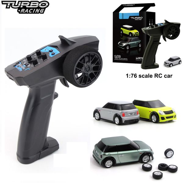 ElectricRc Araba 1 76 Turbo Yarış RC Araba Mini Tam Orantılı Elektrik Yarışı RTR Araba Kiti 24GHz Yarış Deneyimi Araba Çocuk Oyuncaklar Patent Araba 230729