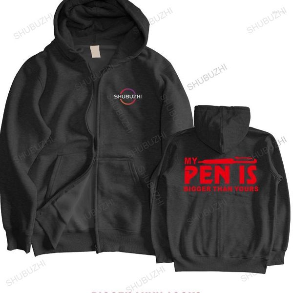 Hoodies Masculinos Homme Spring Sweatshirts Moda Masculina Vintage Casaco com Capuz My Pen Is Bigger Than Yours Pulôver Masculino Balck Cool Teeange Moletom Com Capuz