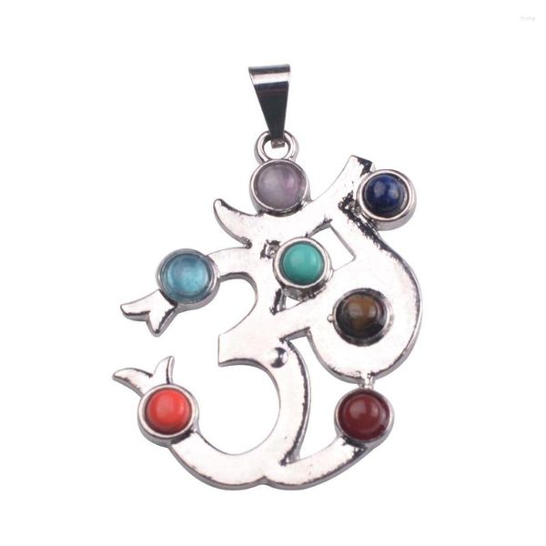 Collane con ciondolo 10pc 7 Chakra Pietre Reiki Ciondoli Salute Amuleto Guarigione Chakra Pietra Charms Collana adatta Yoga