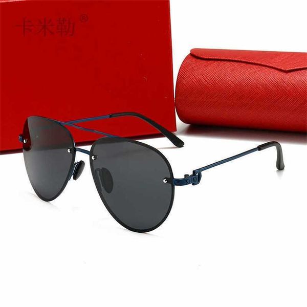 50% Rabatt auf den Großhandel der Sonnenbrille Neue Männer polarisierte runde Rahmen Fashion Double Beam Personalisierte Straßenfotografie Sonnenbrille 806638