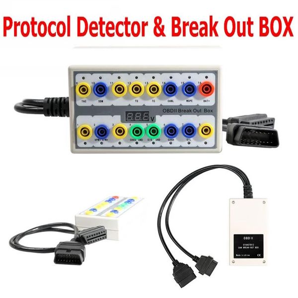 OBDII Breakout Box OBD OBD2 Protocol Detector Tools Car Auto Test Break Out-Box3249