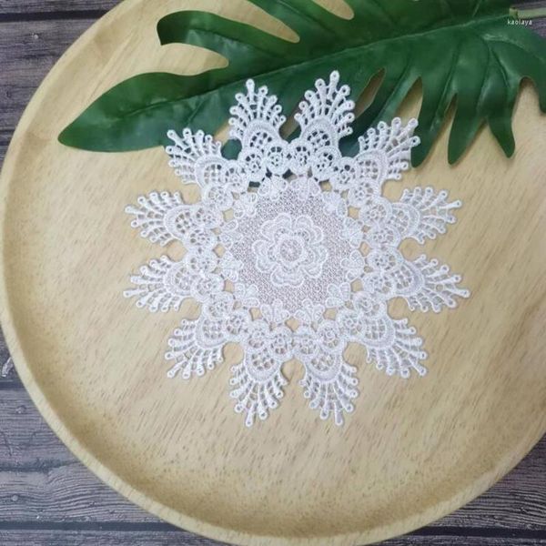 Masa Paspasları Doily Mat Noel Placemats Cup Pad Coasters Pamuk Dantel Kumaş Tığ işi Mutfak Placemat PW13