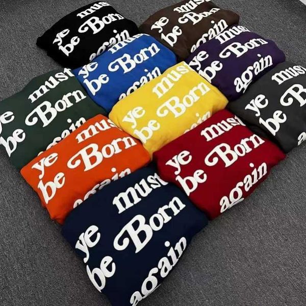 Puf baskı tekrar doğmalı hoodie erkekler kadın en iyi kalite cpfm sweatshirt kazak yh