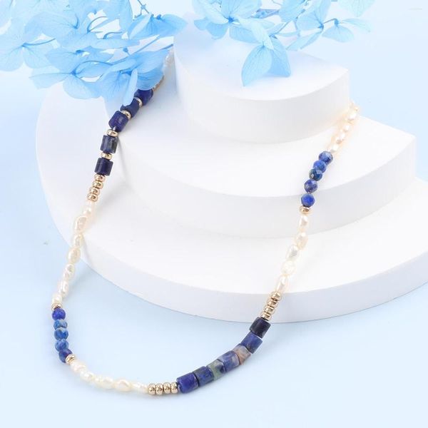 Ketten Makersland Boho Perlen Halskette für Frauen Modeschmuck Accessoires Großhandel Luxus Damen Perlen Glasschmuck