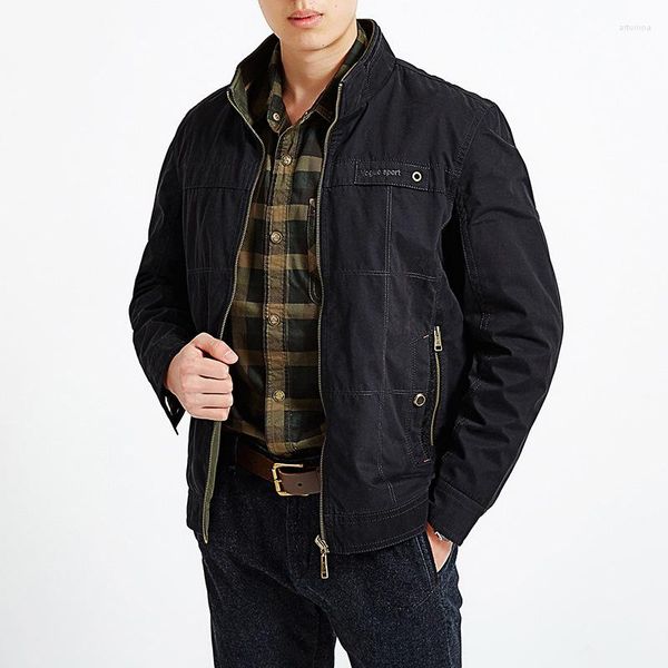 Jaquetas masculinas de marca outono inverno jaqueta militar masculina plus size 7XL 8XL Outwear algodão frente e verso e casacos Chaqueta Hombre