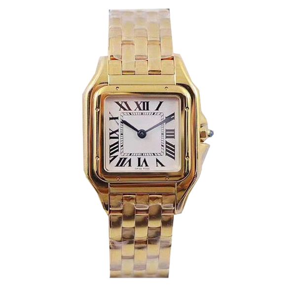 Relógios femininos de grife relógios masculinos banhados a ouro quadrado montre homme relógios de alta qualidade montre orologio aço inoxidável quartzo relógio de pulso safira retangular