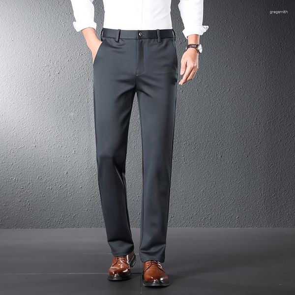 Pantaloni da uomo Primavera Estate Solid Business Suit Uomo Formale Slim Fit Classico Ufficio Pantaloni casual dritti a figura intera Abbigliamento di marca