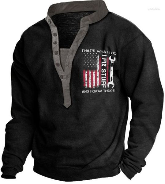 Herren Hoodies 3D-gedrucktes Sweatshirt Pullover Henley-Kragen Casual Daily Fashion Basic Designer-Kleidung Bekleidung Hoodie-Sweatshirts