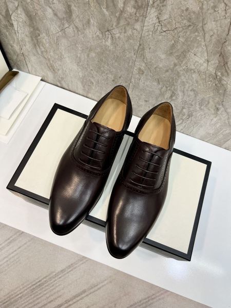 5model Handmade Designer Men Dress Shoes Genuine Leather Brogue 2023 Luxury Black Brown Platform Wedding Business Oxford Shoes Size 45
