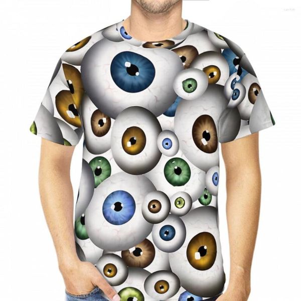 Magliette da uomo Bulbi oculari Camicia stampata in 3D per uomo Occhio Modello Unisex Poliestere Magliette larghe T-shirt hip-hop