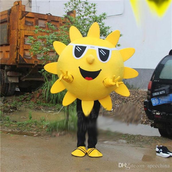 2017 nuova attività del costume della mascotte del sole di dimensione adulta costumi vestito operato dal vestito 232t