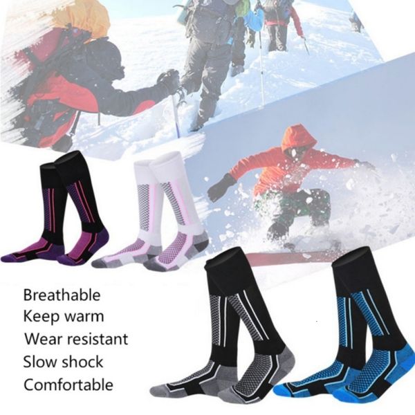 Botas de surf crianças inverno térmica meias de esqui engrossar algodão quente ao ar livre snowboard ciclismo caminhadas meia perna mais quente 230729