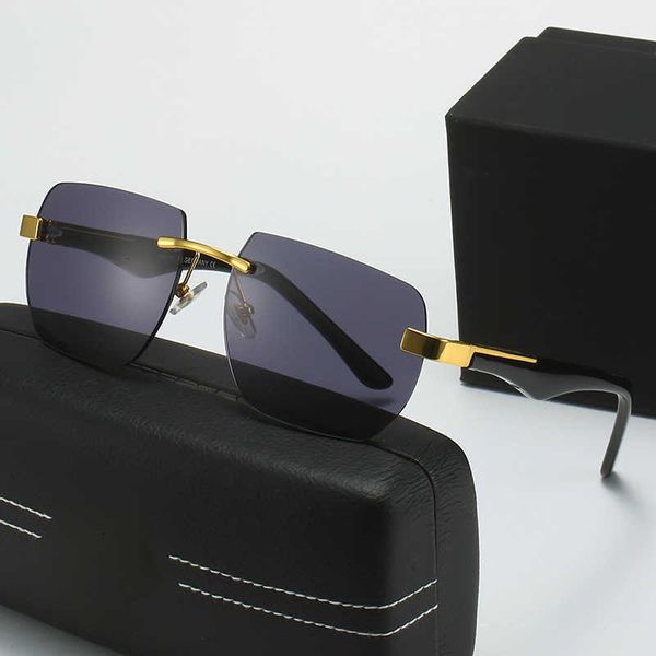Дизайнер Mercedes-Benz Top Sunglasses Новые безрамные многосторонние солнцезащитные очки Benz Fashion Plate Foot Gcones Z1099