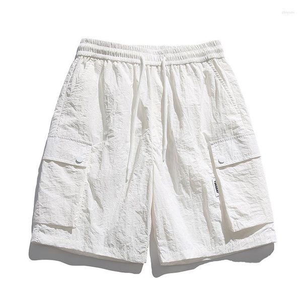 Мужские шорты Houzhou Cargo Ice Men Men Summer Beach Lake Fasual Work Brouss одежда белые черные голубые брюки дышащие