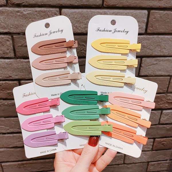 3pcs/Set Hair Clips боковые челки Fix Fringe Barrette Makeup Accessories Accessories Женщины девушки стиля для волос 2311