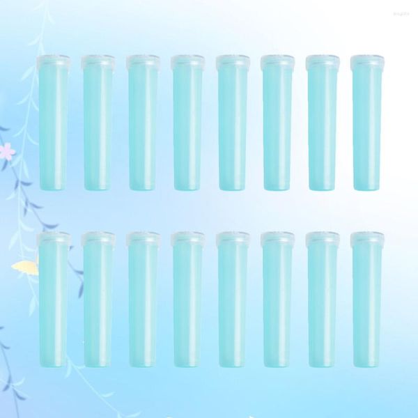 Flores decorativas 100 PCS Vaso de plástico transparente Garrafa de água Tubo Palha Material Nutrição Vasos de armazenamento de cultura