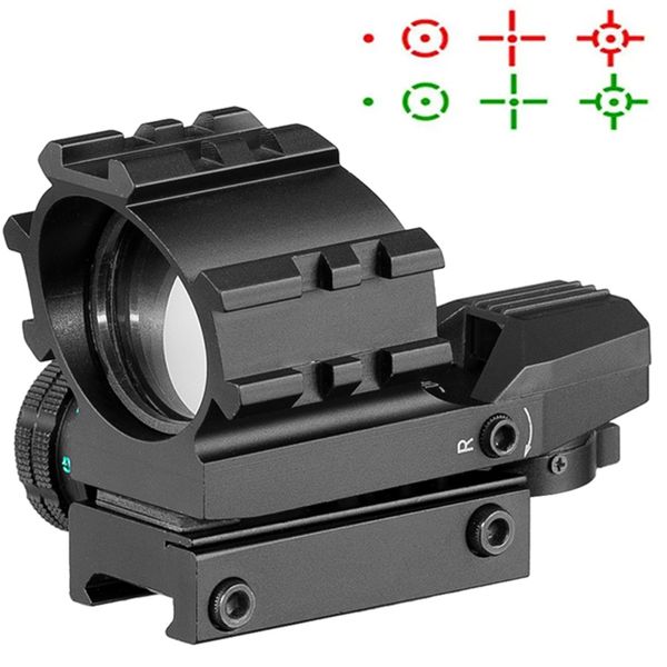 FIRE WOLF Reflexvisier mit rotem und grünem Punkt, taktisch, holografisch, 4 Absehen, projiziert 33 mm, für die Jagd