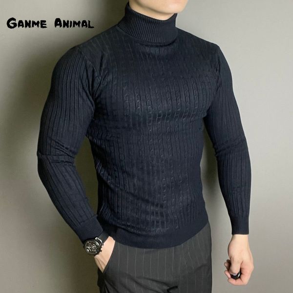 Erkekler Sweaters Winte Rollneck Örgü Keep Men Jumper Örgü Yün Yavuzlu Sıcak Sweater Sıradan Pulloverr Coats 230728