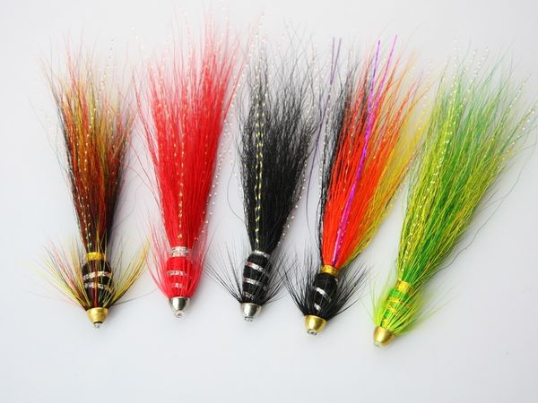 Esche Esche Tube Fly Snaelda Salmon Flies Selection-Black German Red Willie Gunn Highlander Confezione da 5 230728