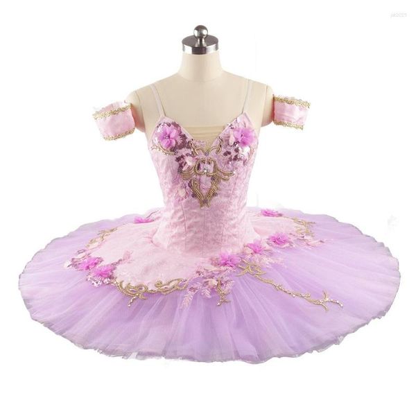 Stage Wear Professionale di alta qualità Design unico Formato personalizzato Ragazze Donne adulte 12 strati Performance Pink Exquisite Ballet Tutu