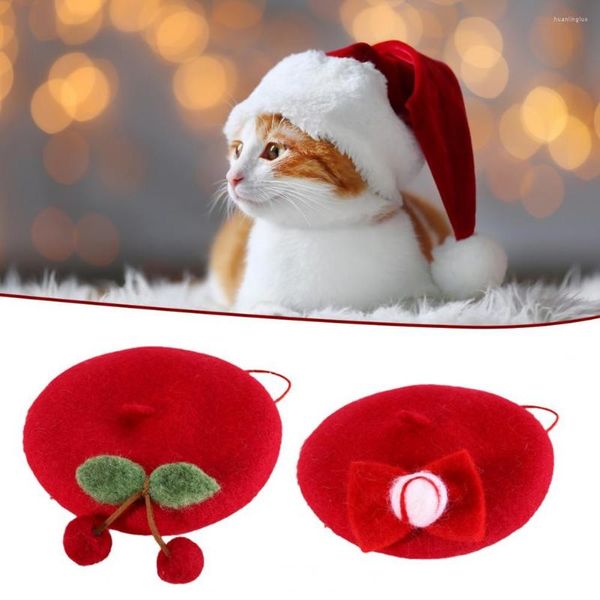 Abbigliamento per cani Lovely Cat Beret Soft Touch Colore brillante Copricapo per animali domestici Cappello Pittore Lana