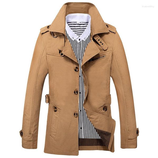 Männer Jacken 2023 Jacke Herren Mode Lange Qualität Männer Herbst Baumwolle Windjacke Mantel Männlich Casual Winter Tre