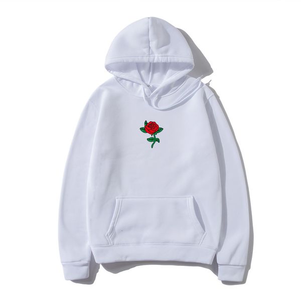 Herren Hoodies Sweatshirts Harajuku Hoodie Sweatshirt Männer Mode Streetwear Rose Blume Drucken Tops Pullover Herren Hoody Mit Kapuze Kleidung 230728