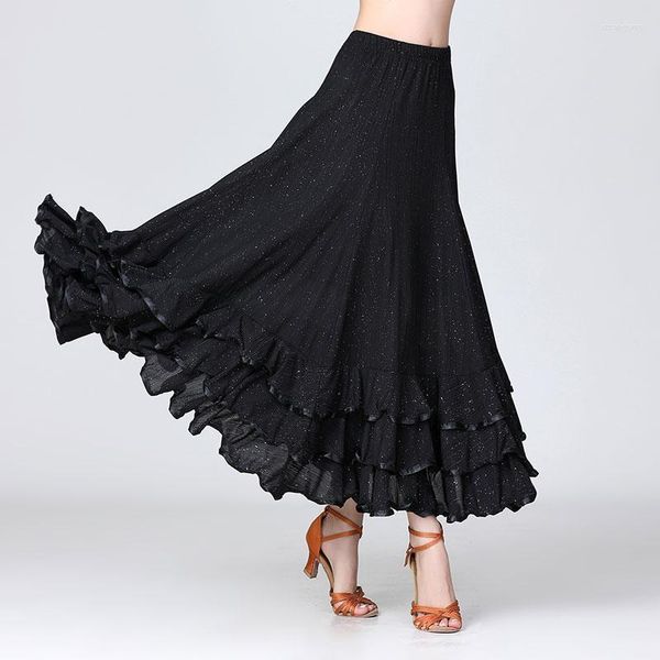 Стиль стиль Wers Modern Dance Skirt Long Sequin Standar