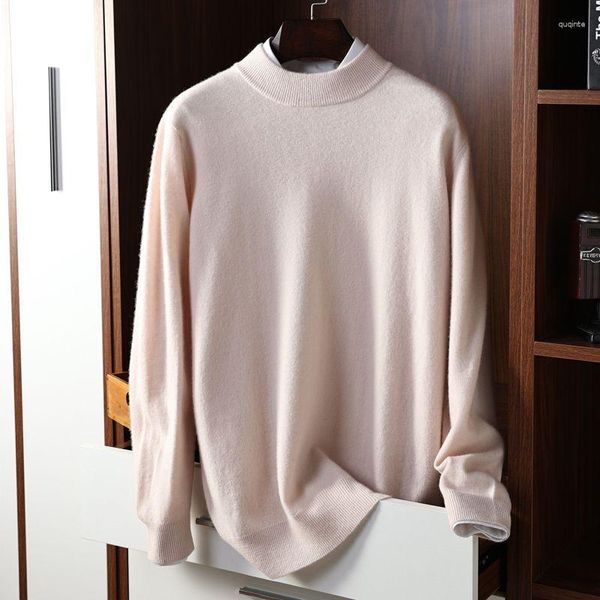 Erkek Sweaters Erkek Kaşmir Örme Süveter Sonbahar Kış Moda Yumuşak Sıcak Jersey Jumper Düz Renk Homme Külot O-Neck D65