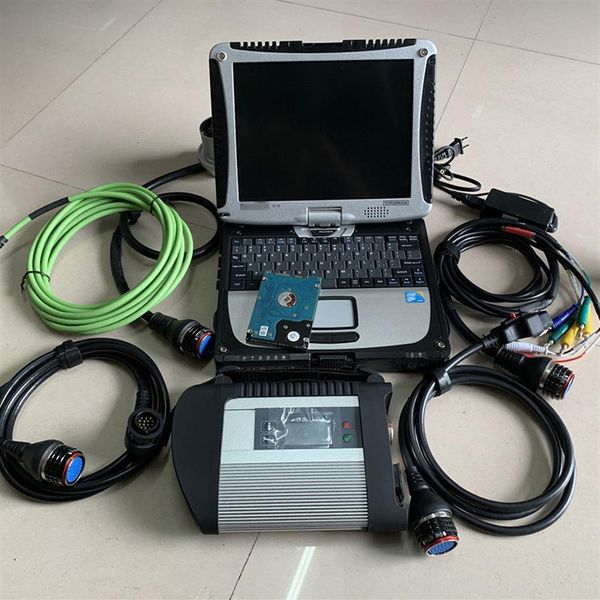 per strumento diagnostico per autocarri Mercedes CF-19 Laptop i5 Cpu 4G computer usato più mb star c4 sd connect compact 4 V2022 06 hdd full2817