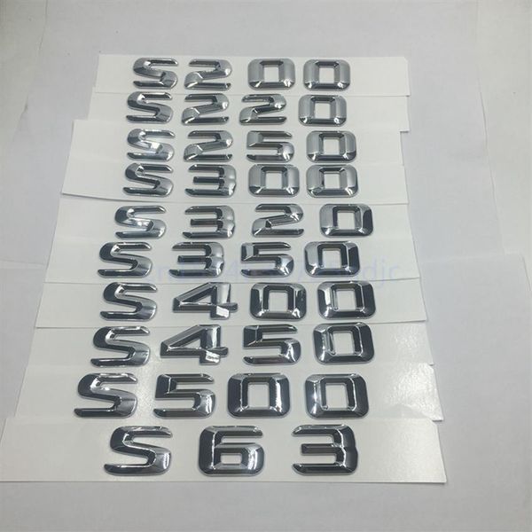 Mercedes Benz S Sınıfı S200 S220 S250 S300 S320 S350 S400 S420 S450 S500 S63 Arka Bagaj Harfleri Emblem Rozeti Logo3416