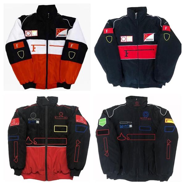 F1-Team-Rennanzug, neue, vollständig gestickte Logo-Herbst- und Winter-Baumwolljacke, Spot S323S