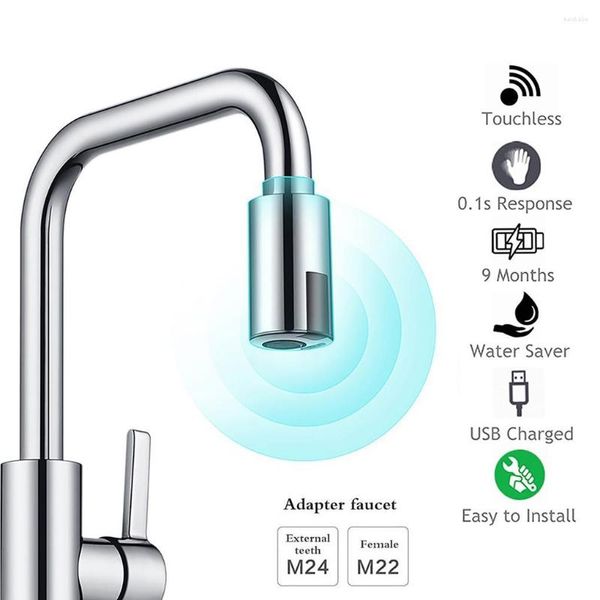 Küchenarmaturen, intelligenter Wasserhahn, wassersparender Sensor, berührungsloser Adapter für Badezimmer