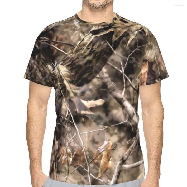 Camisetas masculinas Caça Camuflagem Poliéster Camisa estampada em 3D Esportes ao ar livre Roupas de secagem rápida Casual Camisetas soltas Camisetas de rua