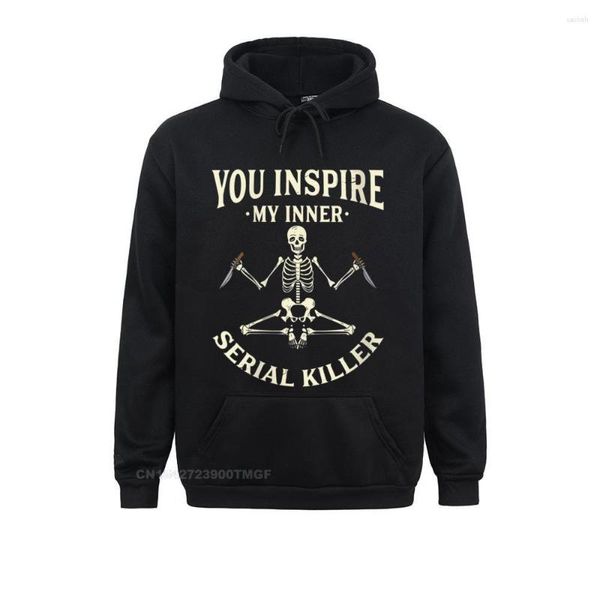 Felpe con cappuccio da uomo Magliette da donna divertenti da yoga You Ispire My Inner Serial Killer Streetwear Felpa con cappuccio da donna Abbigliamento sportivo di marca Pazzo