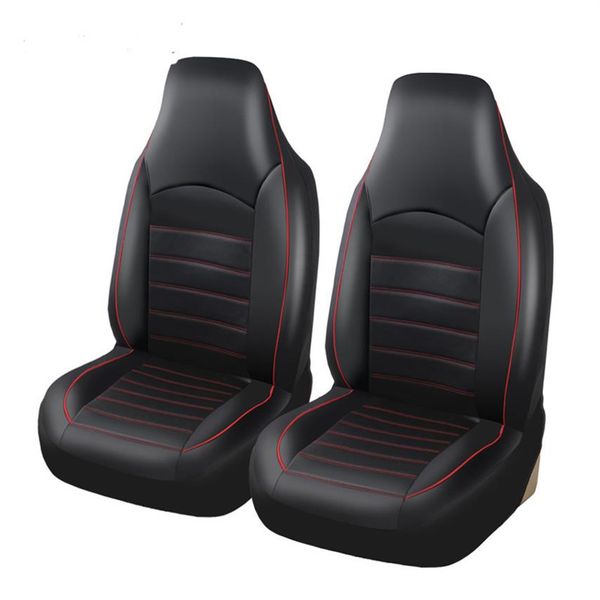 Capa de assento de carro universal Siamese Pu Leather Double Front Seats Covers Fittings Crossovers Sedans Auto Interior Accessories Protect256a