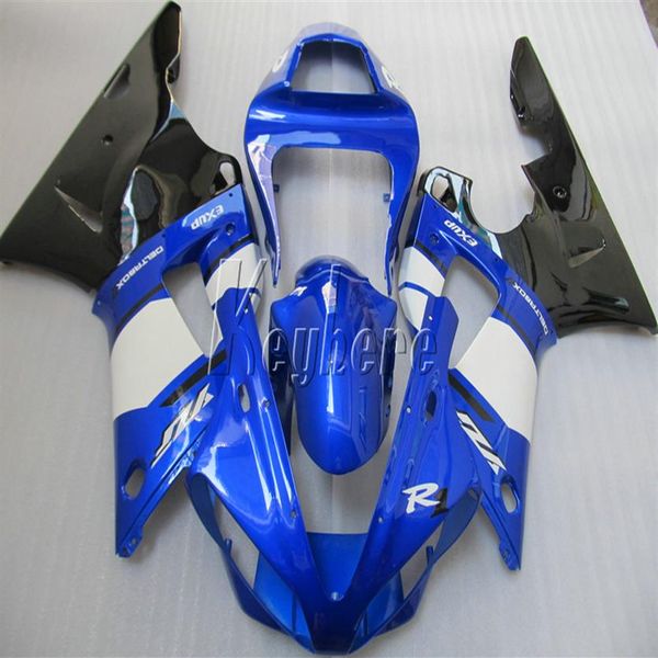 Kit de carenagem de 7 presentes para Yamaha YZFR1 2000 2001 azul branco preto conjunto de carenagens YZF R1 00 01 IT25313Z