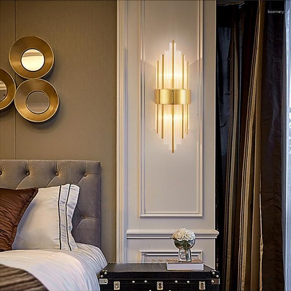 Duvar lambası Post modern ışık lüks led kristal parlaklık ev dekor yatak odası dolaplar gece iç