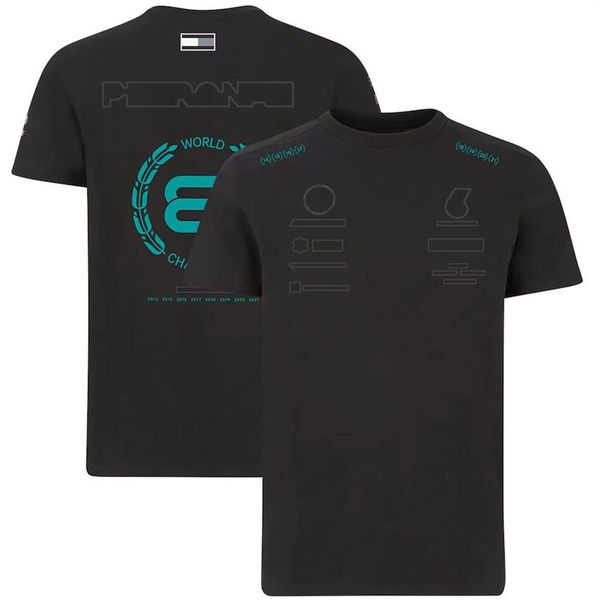 2022F1 terno de corrida de trabalho logotipo do carro fórmula um equipe camiseta de manga curta macacão esportivo2397