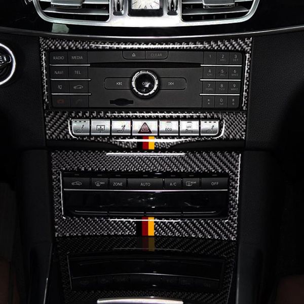 Auto Zentrale Steuerung Klimaanlage CD Panel Dekoration Abdeckung Trim Carbon Faser Für Mercedes Benz E Klasse W212 2014-15315G