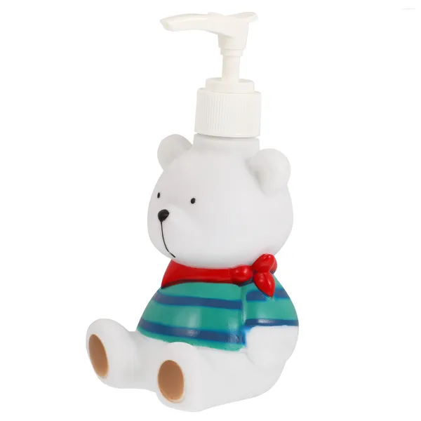 Flüssigseifenspender für Kinder, Cartoon-Lotion-Flasche, leere Emulsionspumpe, Shampoo-Duschbehälter für (Bär)