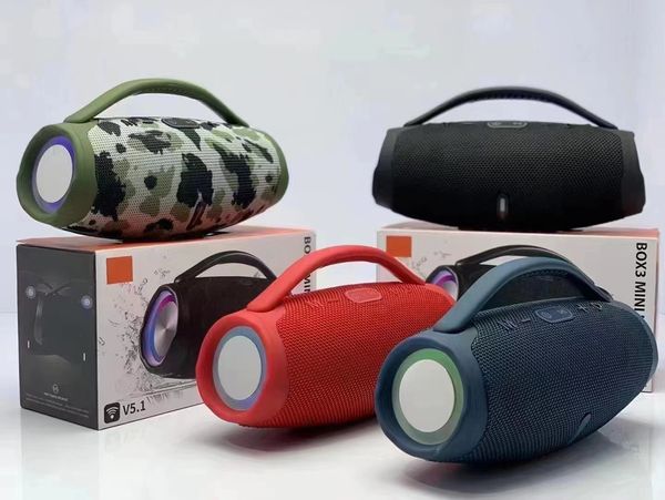 Nice Sound BOX3-MINI Alto-falante Bluetooth Estéreo 3D HIFI Subwoofer Mãos Livres Subwoofers Estéreo Portáteis Ao Ar Livre Com Caixa de Varejo