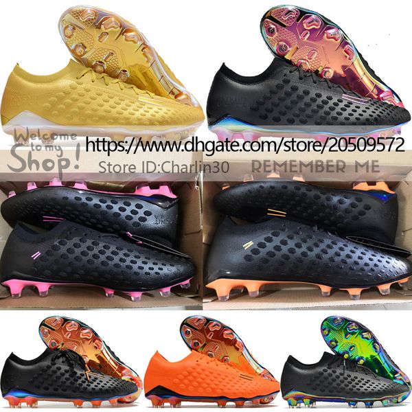 Invia con borsa Scarpe da calcio da calcio di qualità Hypervenoms Phantoms Ultra Venom Elite FG Scarpe da maglia per uomo Outdoor Ground Firm Comode scarpe da calcio da allenamento