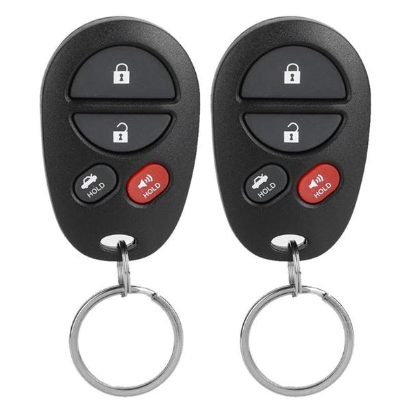 Alarme de segurança preto universal carro sistema antifurto 4 botões entrada sem chave kit de travamento centralkeyless280p