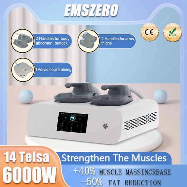 Emszero RF Hi-emt 14 Tesla 6000W EMS Body Sculpt Maschine Neo Muskelstimulator Shaping Massage Ausrüstung für Salon 2024 Neu