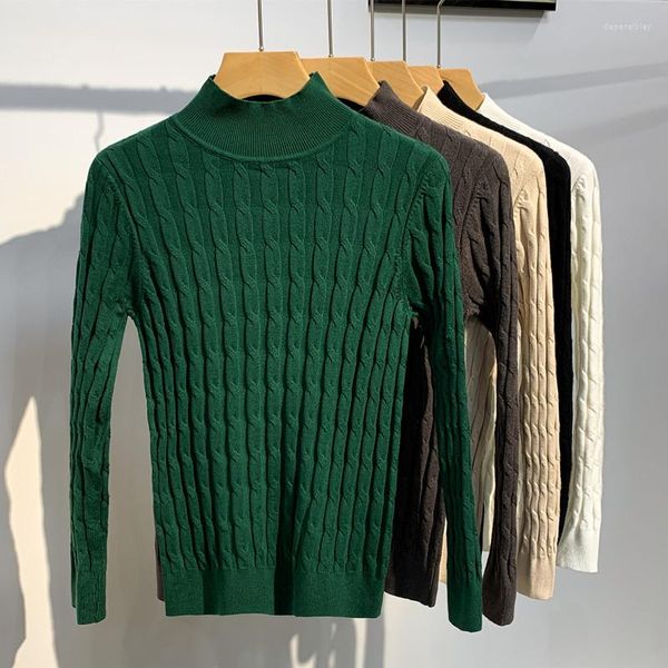 Männer Pullover 2023 Herbst Winter Mode Casual Slim Fit Pullover Männlich Mock Neck Gestrickte Tops Männer Langarm Warme Pullover l239