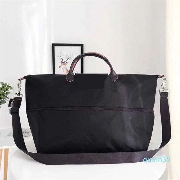 Borsoni ricamati Borsa da viaggio oversize in nylon per uomo Donna Borsa pieghevole a spalla singola Borsa a tracolla