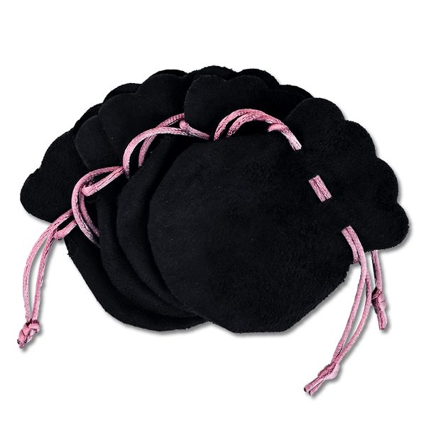 Supporto per gioielli GPY Nastro rosa Borsa in flanella Custodia per orecchini con ciondoli di perline Collana organizzatore di gioielli Imballaggio Organizzatore di gioielli Regalo Joyero 230728