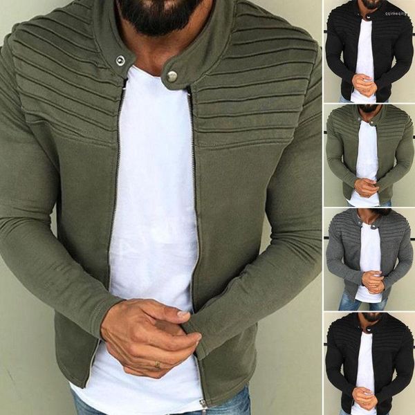 Jaquetas masculinas 2023 outono inverno jaqueta bomber masculina flce casaco masculino veludo com zíper manga comprida outwear roupas casuais de tamanho grande